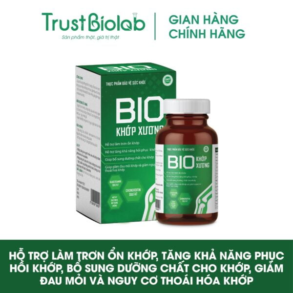 Bio XƯƠNG KHỚP Bổ sung dưỡng chất cho khớp, Hỗ trợ làm trơn ổ khớp, giảm đau mỏi khớp, tăng khả năng phục hồi, giảm nguy cơ thoái hóa khớp