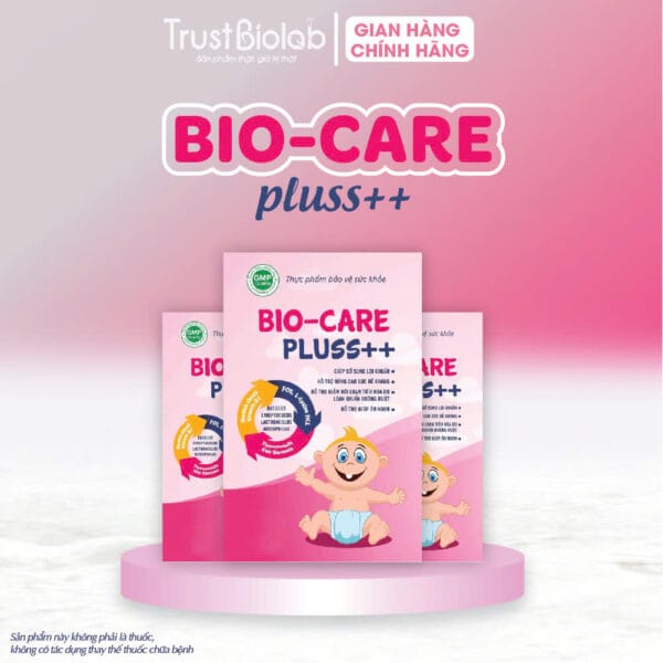 Thực phẩm bảo vệ sức khỏe MEN VI SINH BIOCARE Pluss++ Bổ sung vi khuẩn có ích, hỗ trợ duy trì hệ vi sinh đường ruột, tăng cường hấp thu, giúp ăn ngon miệng. Hỗ trợ làm giảm rối loạn tiêu hoá do loạn khuẩn đường ruột. Hỗ trợ nâng cao sức đề kháng
