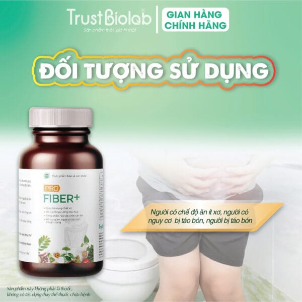 Thực phẩm bảo vệ sức khỏe VIÊN CHẤT XƠ PROFIBER+ Tảo, Diếp cá, Rau má, Cao Phan tả diệp, VitaminB Hỗ trợ nhuận tràng, hỗ trợ giảm táo bón