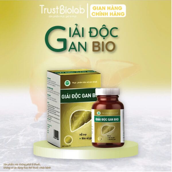 Thực phẩm bảo vệ sức khỏe Giải Độc Gan Bio Hỗ trợ giải độc gan, mát gan, giúp bảo vệ gan; Hỗ trợ tăng cường chức năng gan; Hỗ trợ giảm các triệu chứng mẩn ngứa, vàng da, men gan cao, chán ăn do chức năng gan kém